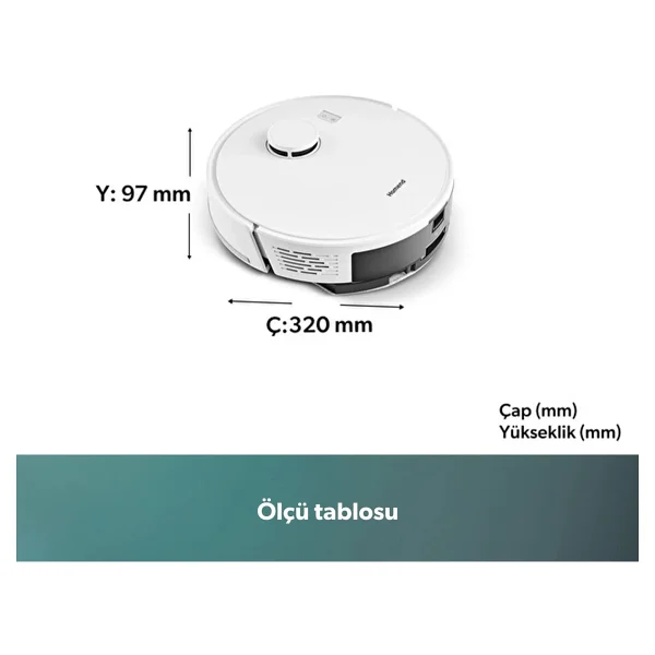 Homend Alex Laser Power 1289h Çöp İstasyonlu Akıllı Robot Süpürge - Görsel 10