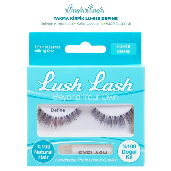 Lush Lash Lu-618 %100 Doğal Kıl Define Takma Kirpik - Görsel 3