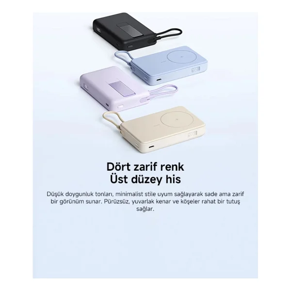 Xiaomi Magnetic Standlı Wpb1007z 10000 mAh Hızlı Şarj Kablosuz Powerbank - Görsel 5