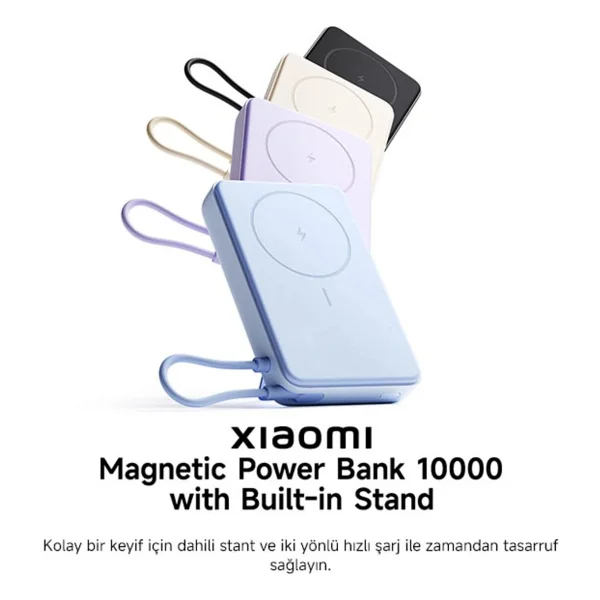 Xiaomi Magnetic Standlı Wpb1007z 10000 mAh Hızlı Şarj Kablosuz Powerbank - Görsel 4