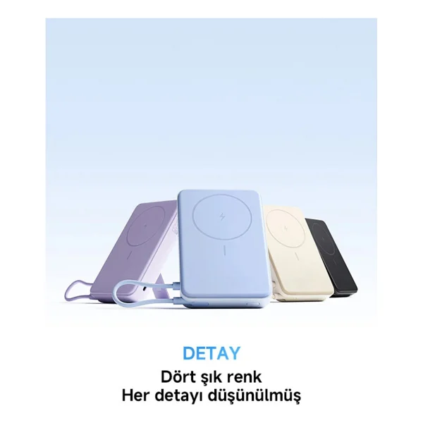 Xiaomi Magnetic Standlı Wpb1007z 10000 mAh Hızlı Şarj Kablosuz Powerbank - Görsel 9