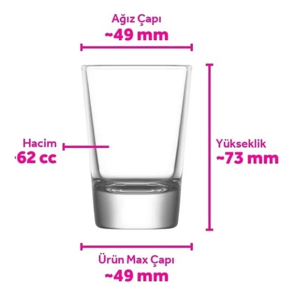Lav Single 6'lı Shot Bardağı - Görsel 7