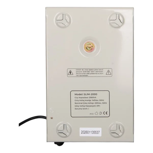 Powermaster Slim-2000 Otomatik 2000va Kombi Voltaj Regülatörü (İngiliz Fişli Ve Evrensel Çoklu Soketli) - Görsel 3
