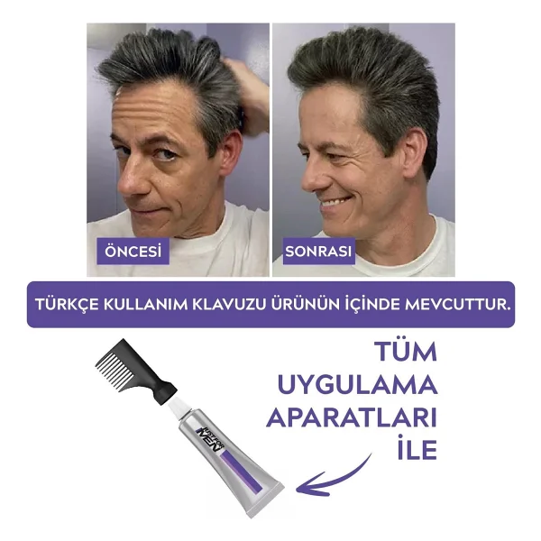 Just For Men Touch Of Grey Orta Kahve Erkek Saç Boyası - Görsel 2