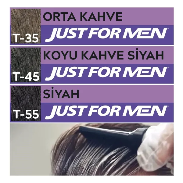 Just For Men Touch Of Grey Orta Kahve Erkek Saç Boyası - Görsel 4