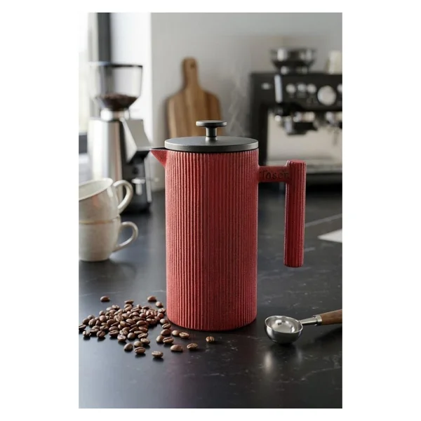 Taşev Bambum Taşev Linden Döküm French Press Kırmızı,8681734460074 - Görsel 4