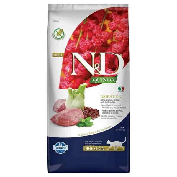 N&D Quinoa Digestion Kuzu Etli 5 Kg Yetişkin Kedi Maması - Görsel 4