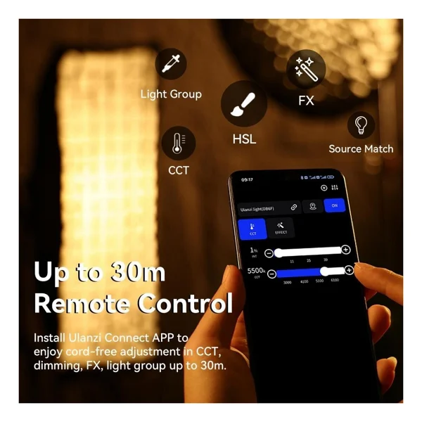 Ulanzi L074cna1 120 W RGB V-Mount Video Işık Sistemi - Görsel 6
