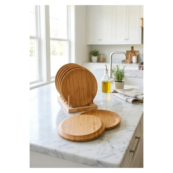 Bambum Penne 25 Cm 6'lı Yuvarlak Servis Tabağı - Görsel 3