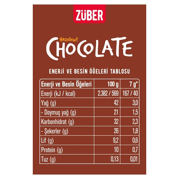 Züber Fındıklı Sütlü Çikolata 42g X 6 Adet - Görsel 3