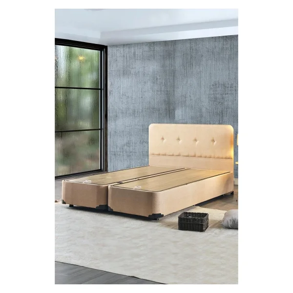 Luna Baza Başlık Yatak Takımı - 140x190 Cm Çift Kişilik Ortopedik Yatak Seti Sağlamlaştırılmış Baza - Görsel 3