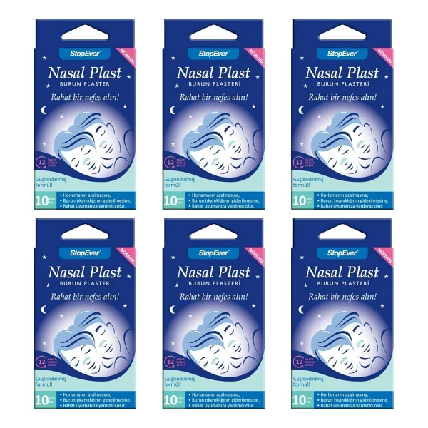 Stopever Nasal Plast, Nefes Açici Bant, Normal Boy 6 Paket (6 X 10 Adet) - Görsel 6