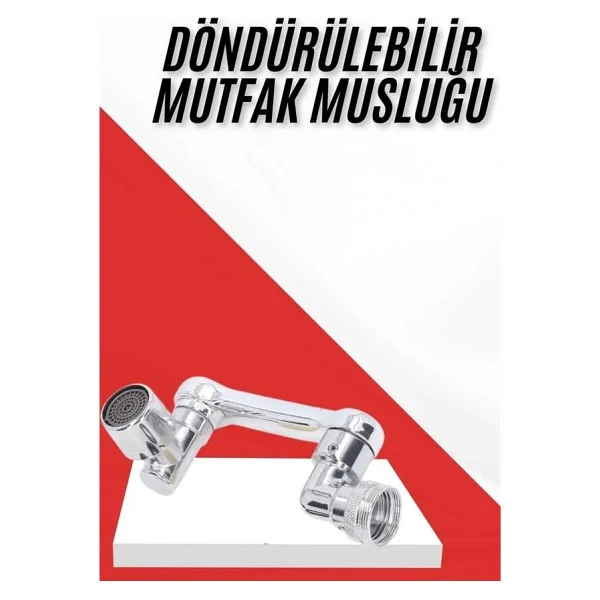 Her Yere Dönebilen Tasarruflu Mutfak Musluk Başlığı Ucu Musluk Ucu Oynar Başlıklı - Görsel 2