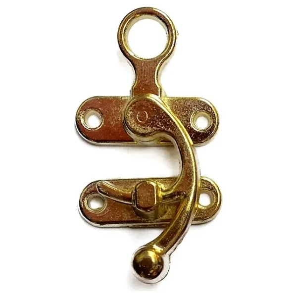 Kancalı Yay Gözü, Ahşap Kutu Klipsi - Küçük, Sarı, 1 Adet - Görsel 2