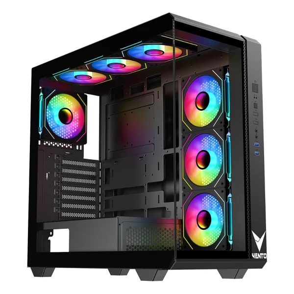 VENTO FSP VG4302FA 1000W Gen5 ATX3.1 80+ Gold 4x120mm ARGB Fan Temperli Cam USB 3.0 Mesh ATX Gaming (Oyuncu) Kasa