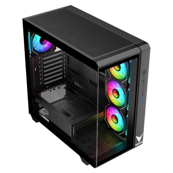 Vento Fsp Vg4302fa 1000w Gen5 Atx3.1 80+ Gold 4x120mm Argb Fan Temperli Cam USB 3.0 Mesh Atx Gaming (Oyuncu) Kasa - Görsel 2