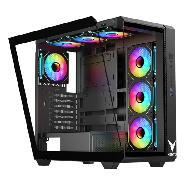 Vento Fsp Vg4302fa 1000w Gen5 Atx3.1 80+ Gold 4x120mm Argb Fan Temperli Cam USB 3.0 Mesh Atx Gaming (Oyuncu) Kasa - Görsel 4