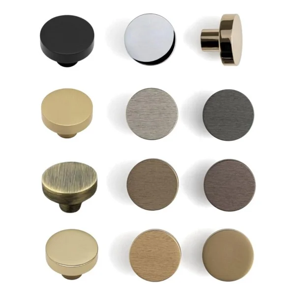 System 1910 Tek Delikli Düğme Kulp Fırçalı Bronze Renk Çap 38 Mm Çok Renkli - Görsel 4