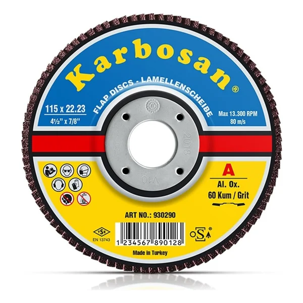 Karbosan 115x22 60 Kum Flap Disk Zımpara - Görsel 2