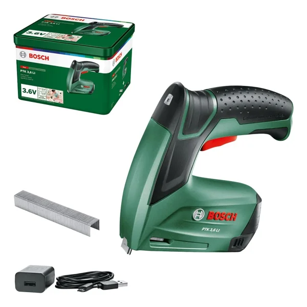 Bosch Home And Garden Akülü Zımba Veya Çivi Çakma Tabancası (Entegre Akü, 3.6 Volt, 30 Darbe/Dak, Metal Kutuda) - Görsel 2