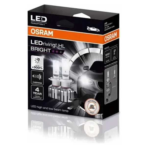 Osram H7 LED Xenon Kit %300 Fazla Işık 4 Yıl Garantili 12v (2 Adet Far İçin) - Görsel 2