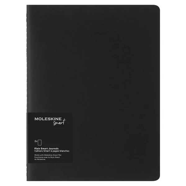 Moleskine Smart Cahier Dergileri Beyaz Sayfalı 2'li Dijital Kayık Seti, Kalem+ ile Uyumlu, Karton Kapak, Ekstra Geniş Format 19 x 25 cm, Siyah, 120 Sayfa - Görsel 2