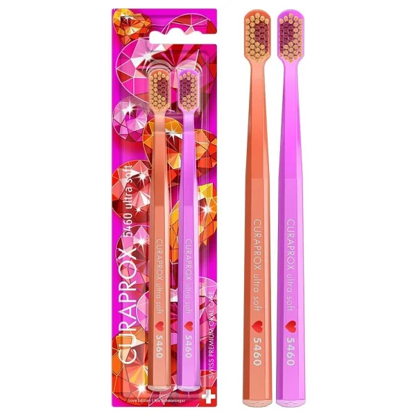 Curaprox Cs 5460 Duo Love Edition 2026 Diş Fırçası Seti I 2 Ultra Yumuşak Fırça, 5460 Curen Filamentli, Nazik Plak Çıkarma İçin, Daha Sağlıklı Diş Eti Ve Dişlere Teşvik Ediyor. - Görsel 2