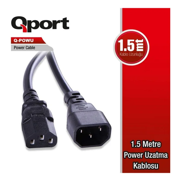 Qport Q-Powu 1.5 M Güç Kablosu - Görsel 7
