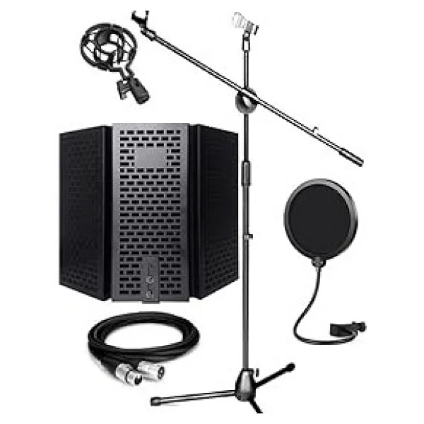 Lastvoice PF-30X Mikrofon Standı Yalıtım Paneli XLR Kablo Pop Filter