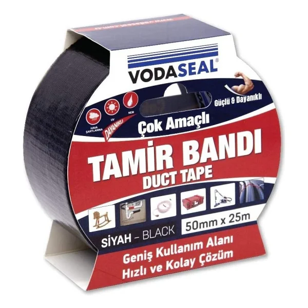 Vodaseal Çok Amaçlı Tamir Bandı, 50mmx25mt, Siyah - Görsel 2