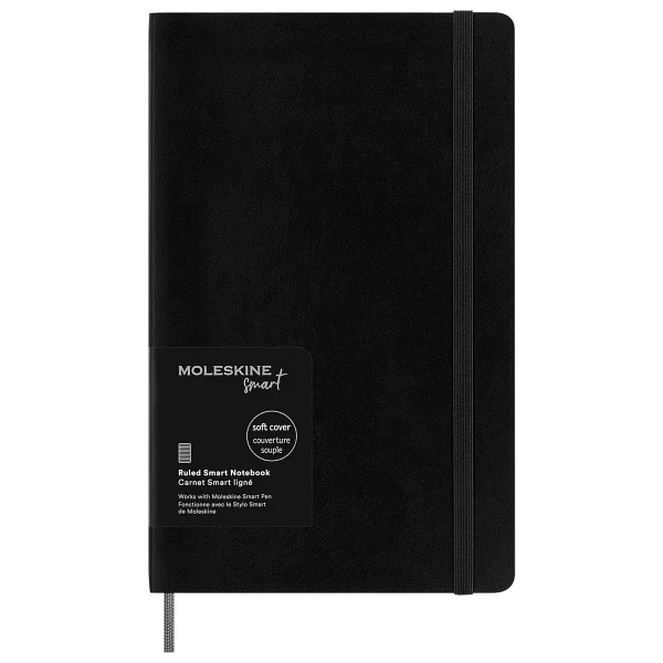 Moleskine Akıllı Dizüstü Bilgisayar, Akıllı Yazma Sistemi, Dijital Akıllı Not Defteri, Yumuşak Kapaklı, Çizgili Sayfalar Ve Pratik Lastik Kilitli, Büyük Format 13 X 21, Renk: Siyah - Görsel 2