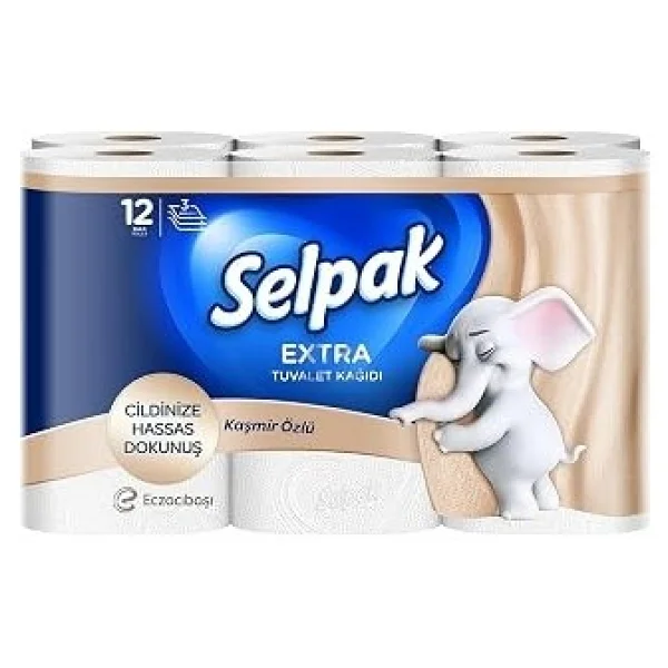 Selpak Extra Kaşmir Katkılı Tuvalet Kağıdı 12'li - Görsel 2