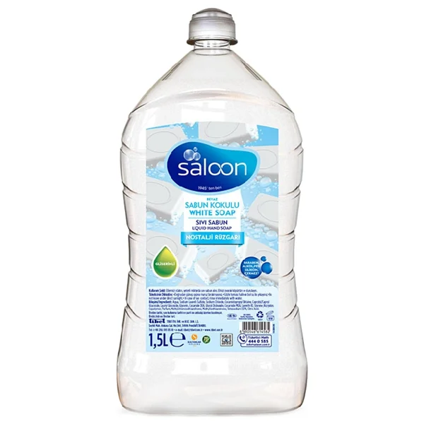 Saloon Beyaz Sabun Kokulu Sıvı Sabun 1.5 Lt - Görsel 2