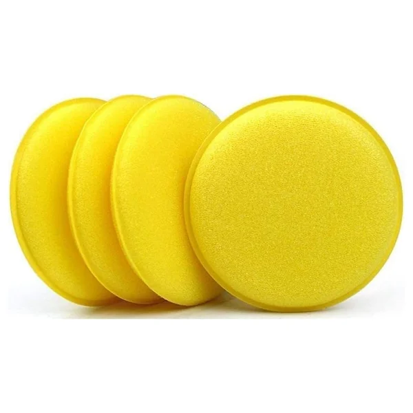 Wonkey - Oto Pasta Cila Wax Pedi Süngeri, Araba Ve Torpido Parlatma Ve Temizleme Aplikatörü, Polisaj Süngeri, Deri Koltuk Parlatma, Araç Boya Parlatma Ve Wax Uygulama Pedi (4 Adet) - Görsel 2