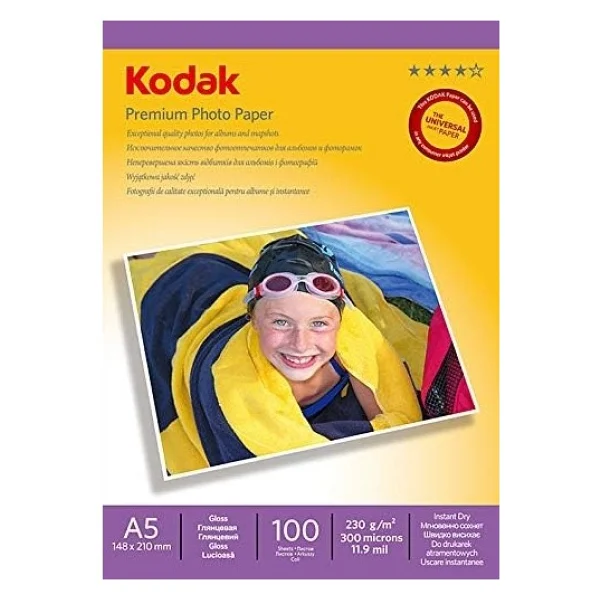 Kodak 230 Gr/M2 15x21 A5 Parlak 100 Adet Fotoğraf Kağıdı - Görsel 2