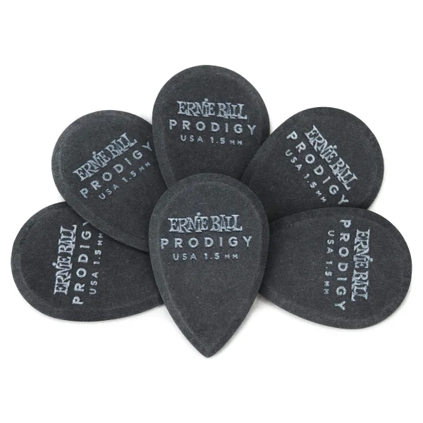 Ernie Ball 1.5mm Teardrop Prodigy Seçtikleri 6'lı Paket Siyah - Görsel 2