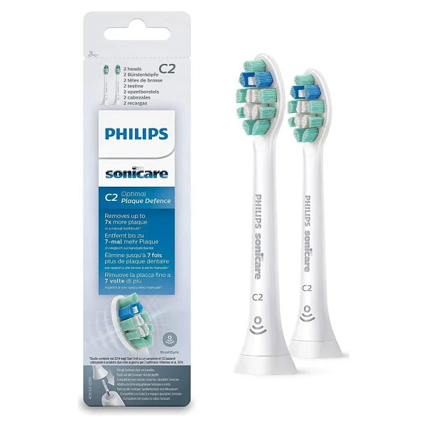 Philips Sonicare Optimal Plaque Defence - Sonic Şarjlı Diş Fırçası 2'li Yedek Başlık - Beyaz - Görsel 2