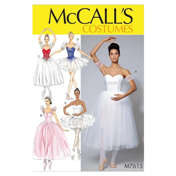 Mccall's Patterns Mc7615e5 Mccall Desen 7615 E5, Kadınlar İçin Bale Kostümü, Ölçüler 42 - 50, Peçete, Çok Renkli, 17 X 0,5 X 0,07 Cm - Görsel 2