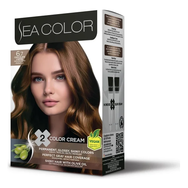 Sea Color 6.7 Çikolata Kahve Saç Boyası - Görsel 2
