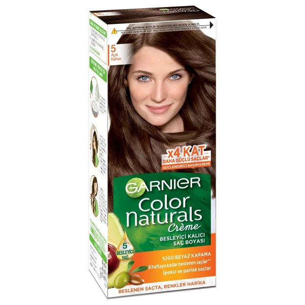 Garnier Color Naturals 5 Açık Kahve Saç Boyası - Görsel 2