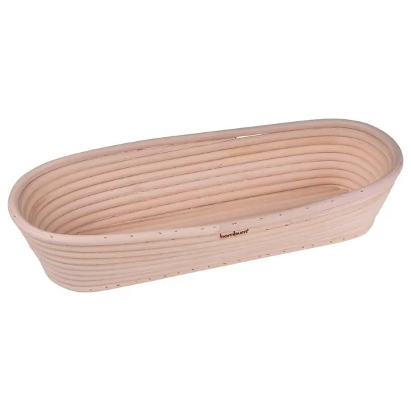 Bambum Puder Oval Ekmek Mayalama Sepeti, 35 Cm, Doğal Rattan - Görsel 2