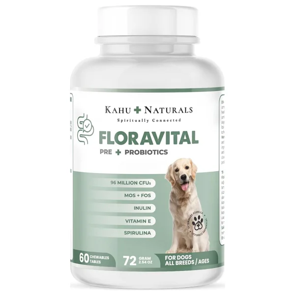 Kahu Naturals Floravital, Köpekler Için Probiyotik Ve Prebiyotik Desteği 60 Tablet - Görsel 2