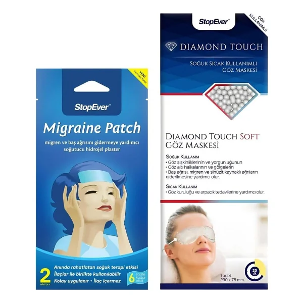 StopEver Diamond Touch Göz Maskesi ve Cooling Patch Soğutucu Hidrojel Plaster 2'li Set - Görsel 7