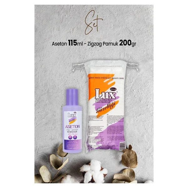 Lux Aseton 115 Ml Ve Zigzag Pamuk 200 Gr - Görsel 2