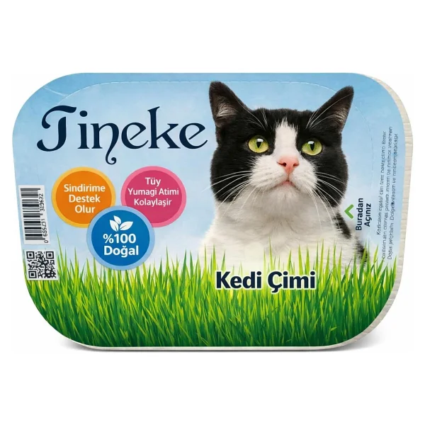 Tineke %100 Doğal Fileli Kedi Çimi (Tüy Yumağı Önleyici) - Görsel 2