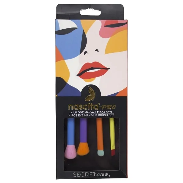 Nascita Pro Secret Beauty 4'lü Göz Makyaj Fırça Seti - Görsel 2