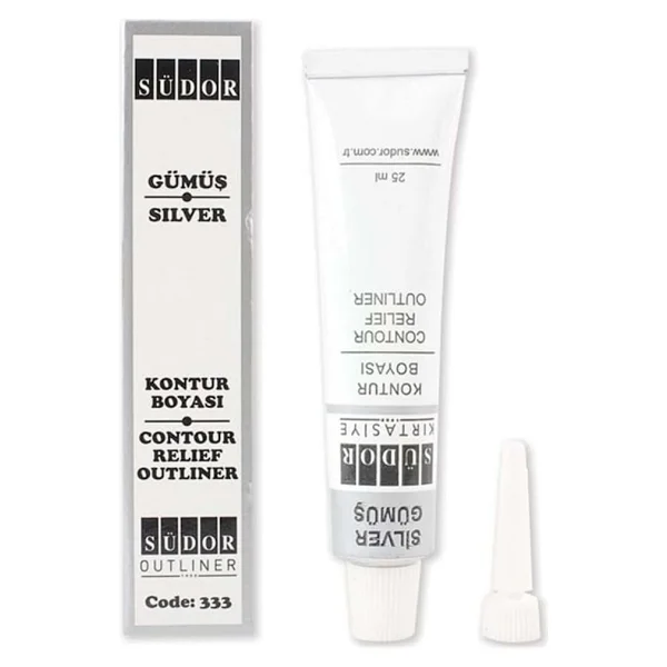 Südor Kontür Boyası 25ml Gümüş - Görsel 2