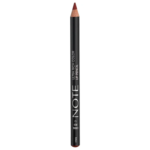 Note Ultra Rich Color Lip Pencil 12 Coral Red Dudak Kalemi - Görsel 2