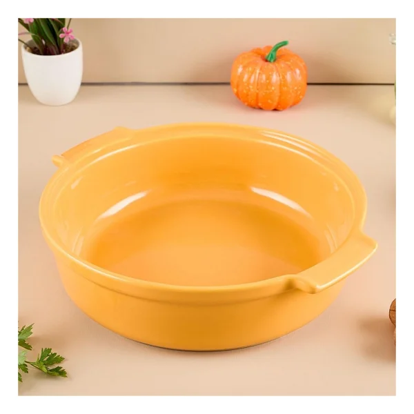 Aryıldız Elissa Sarı 29 cm Kapaklı Fırın Kabı - Görsel 2