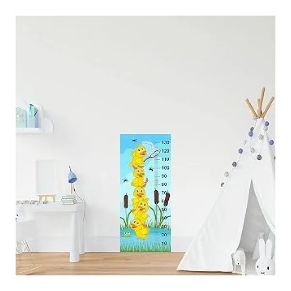 Çocuk Odası Bebek Odası Boy Ölçer Boy Cetveli Sticker Ördekler - Görsel 2